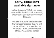 TikTok停止在美服务，称特朗普表示上任后将共同寻求恢复其使用