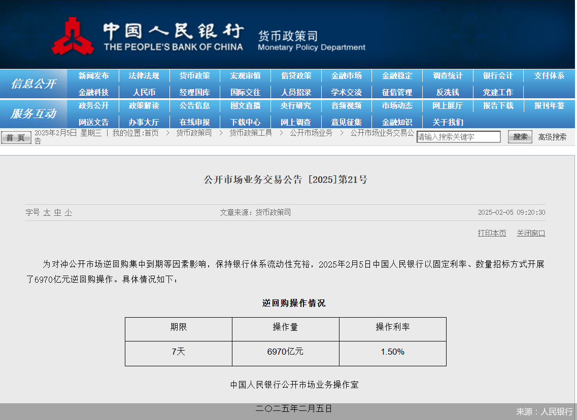 蛇年首个交易日人民银行回笼7165亿元！怎么影响市场